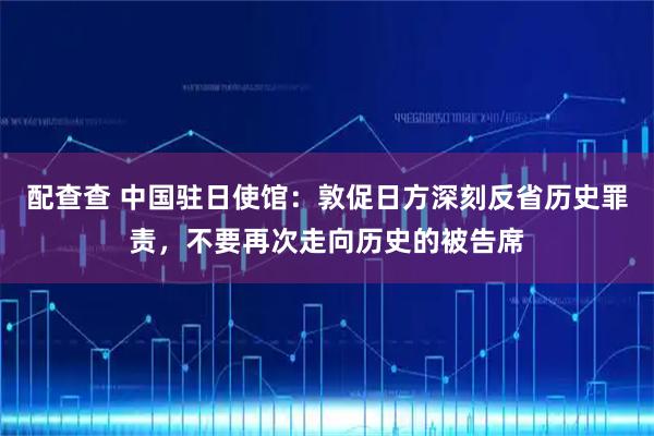 配查查 中国驻日使馆：敦促日方深刻反省历史罪责，不要再次走向历史的被告席